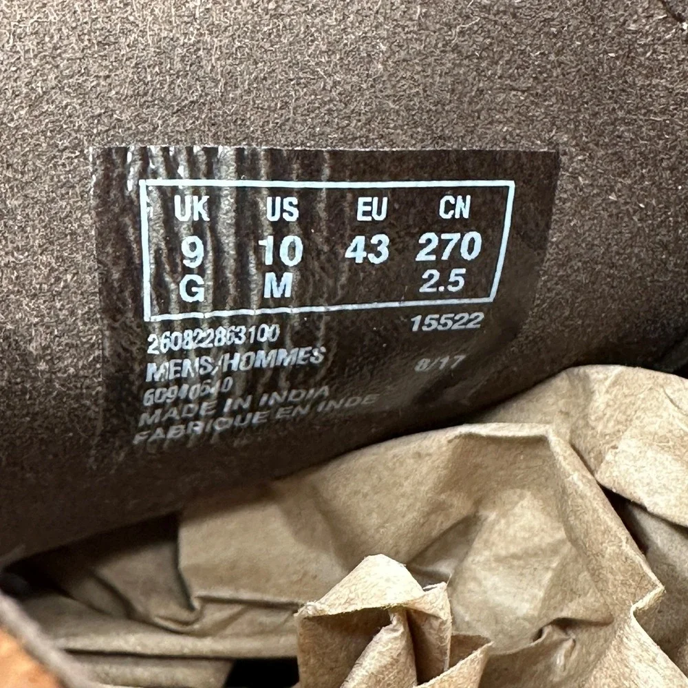 CLARKS Mens Ankle Boots Bushacre 2 Beeswax Brown Leather Desert Chukka 10M‎